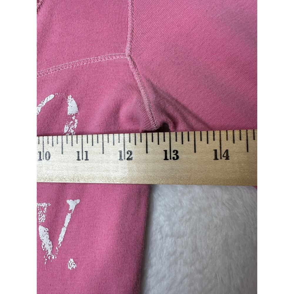 Aeropostale Henley Top Womens Medium Pink Y2K Graphic Long Sleeve Ribbed - Picture 6 of 8